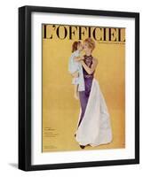 L'Officiel - Robe de Grès en Satin de Soie Ducal de Bianchini-Férier-Philippe Pottier-Framed Art Print