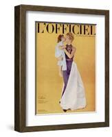 L'Officiel - Robe de Grès en Satin de Soie Ducal de Bianchini-Férier-Philippe Pottier-Framed Art Print