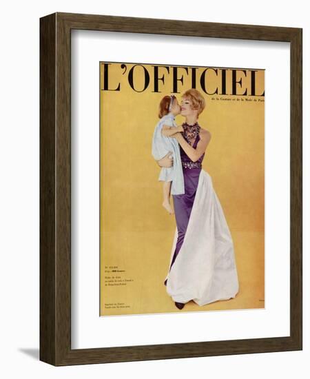 L'Officiel - Robe de Grès en Satin de Soie Ducal de Bianchini-Férier-Philippe Pottier-Framed Art Print