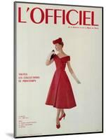 L'Officiel - Robe de Jean Lanvin Castillo en Satin Aléoutienne de Staron-Philippe Pottier-Mounted Art Print