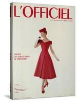 L'Officiel - Robe de Jean Lanvin Castillo en Satin Aléoutienne de Staron-Philippe Pottier-Stretched Canvas