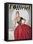 L'Officiel - Robe du Soir de Grès en Faille de Bianchini Férier-Philippe Pottier-Framed Stretched Canvas