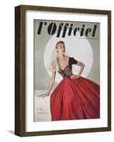 L'Officiel - Robe du Soir de Grès en Faille de Bianchini Férier-Philippe Pottier-Framed Art Print