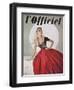 L'Officiel - Robe du Soir de Grès en Faille de Bianchini Férier-Philippe Pottier-Framed Art Print