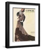 L'Officiel - Robe du Soir de Grès-Mourgue-Framed Art Print