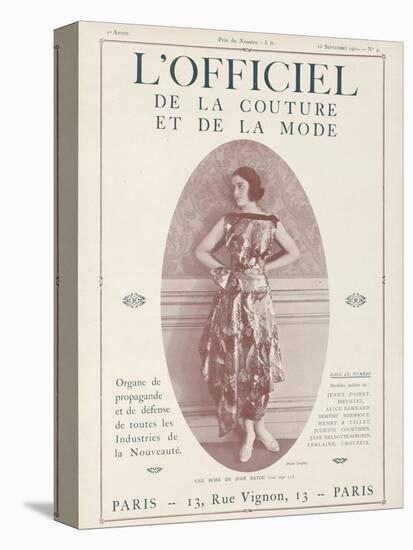 L'Officiel, September 15 1921 - Réverie d'Opium, Robe Jean Patou-Delphi-Stretched Canvas
