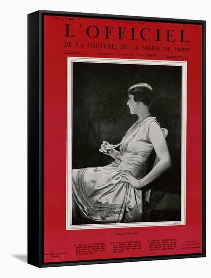 L'Officiel, September 1926 - Mlle Falconetti en Martial & Armand-G. L. Manuel Frères-Framed Stretched Canvas