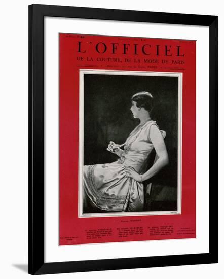 L'Officiel, September 1926 - Mlle Falconetti en Martial & Armand-G. L. Manuel Frères-Framed Art Print