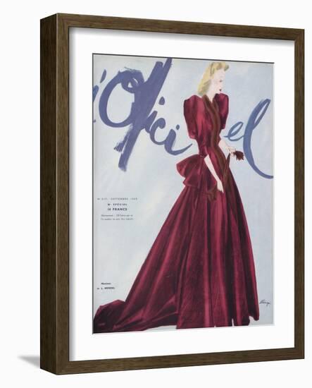 L'Officiel, September 1939 - L. Mendel-Lbenigni-Framed Art Print