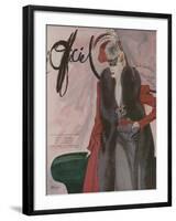 L'Officiel, September 1942 - Aux Marcelle Tizeau-Lbenigni-Framed Art Print