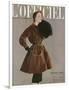 L'Officiel, September 1950 - Ensemble de Christian Dior en Velours de Marcel Guillemin-Philippe Pottier-Framed Art Print