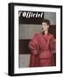 L'Officiel, September 1952 - Tailleur de Christian Dior-Philippe Pottier-Framed Art Print