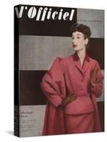 L'Officiel, September 1952 - Tailleur de Christian Dior-Philippe Pottier-Stretched Canvas