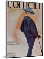 L'Officiel, September 1955 - Ensemble de Christian Dior en Musky de Rodier-Philippe Pottier-Mounted Art Print