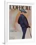 L'Officiel, September 1955 - Ensemble de Christian Dior en Musky de Rodier-Philippe Pottier-Framed Premium Giclee Print