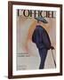 L'Officiel, September 1955 - Ensemble de Christian Dior en Musky de Rodier-Philippe Pottier-Framed Premium Giclee Print