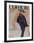 L'Officiel, September 1955 - Ensemble de Christian Dior en Musky de Rodier-Philippe Pottier-Framed Premium Giclee Print