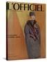 L'Officiel, September 1956 - Ensemble-Cape de Christian Dior en Arakweed de Rodier-Philippe Pottier-Stretched Canvas