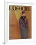 L'Officiel, September 1956 - Ensemble-Cape de Christian Dior en Arakweed de Rodier-Philippe Pottier-Framed Art Print