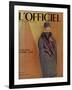 L'Officiel, September 1956 - Ensemble-Cape de Christian Dior en Arakweed de Rodier-Philippe Pottier-Framed Art Print