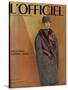 L'Officiel, September 1956 - Ensemble-Cape de Christian Dior en Arakweed de Rodier-Philippe Pottier-Stretched Canvas