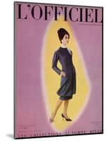 L'Officiel, September 1959 - Robe de Christian Dior en Grizki de Lesur-Philippe Pottier-Mounted Art Print