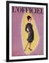 L'Officiel, September 1959 - Robe de Christian Dior en Grizki de Lesur-Philippe Pottier-Framed Art Print