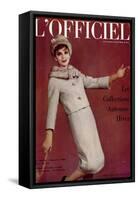 L'Officiel, September 1960 - Tailleur en Lanvin Castillo en Ninotchka de Ducharne-Arsac-Framed Stretched Canvas