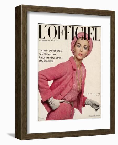 L'Officiel, September 1963 - Tailleur de Guy Laroche-Philippe Pottier-Framed Art Print