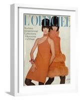 L'Officiel, September 1966 - Manteau et Robe de Pierre Cardin-Guégan-Framed Art Print