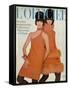 L'Officiel, September 1966 - Manteau et Robe de Pierre Cardin-Guégan-Framed Stretched Canvas