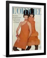 L'Officiel, September 1966 - Manteau et Robe de Pierre Cardin-Guégan-Framed Art Print