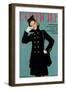 L'Officiel, September 1967 - Tailleur d'Yves-Saint Laurent-Guégan-Framed Art Print