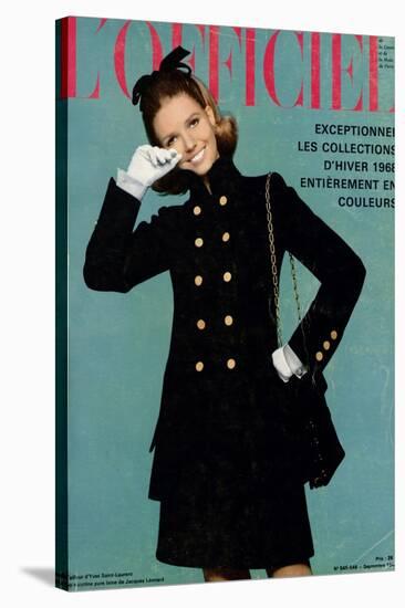 L'Officiel, September 1967 - Tailleur d'Yves-Saint Laurent-Guégan-Stretched Canvas