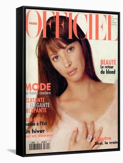 L'Officiel, September 1994 - Christy Turlington-Francesco Scavullo-Framed Stretched Canvas