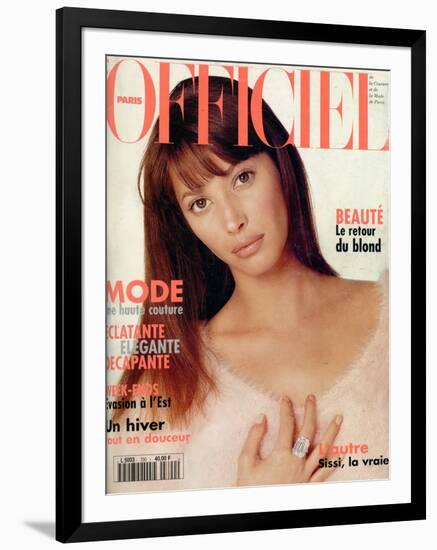 L'Officiel, September 1994 - Christy Turlington-Francesco Scavullo-Framed Art Print