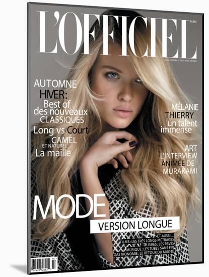 L'Officiel, September 2010 - Mélanie Thierry-Philippe Cometti-Mounted Art Print