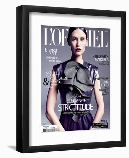 L'Officiel, September 2011 - Bianca Balti-Marcin Tyszka-Framed Art Print