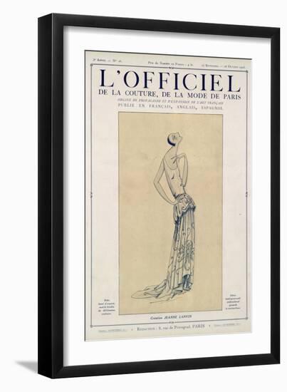 L'Officiel, September-October 1923 - Création Jeanne Lanvin-Jeanne Lanvin-Framed Art Print