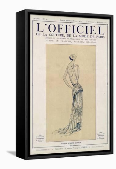 L'Officiel, September-October 1923 - Création Jeanne Lanvin-Jeanne Lanvin-Framed Stretched Canvas