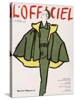 L'Officiel, Winter Special Issue - Ensemble de Robert Piguet, Tissu Lesur-Bernard Blossac-Stretched Canvas