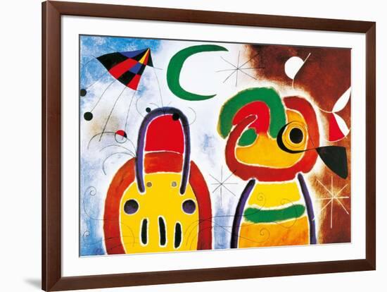 L'Oisauau Plumage Deploye-Joan Miro-Framed Art Print