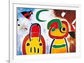 L'Oisauau Plumage Deploye-Joan Miro-Framed Art Print