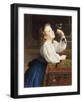 L'Oiseau Cheri, 1867-William Adolphe Bouguereau-Framed Giclee Print