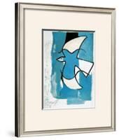 L'Oiseaux Bleu et Gris-Georges Braque-Framed Art Print