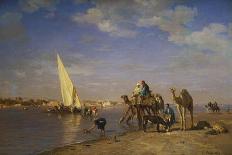 By the Nile-L?on Adolphe Auguste Belly-Stretched Canvas