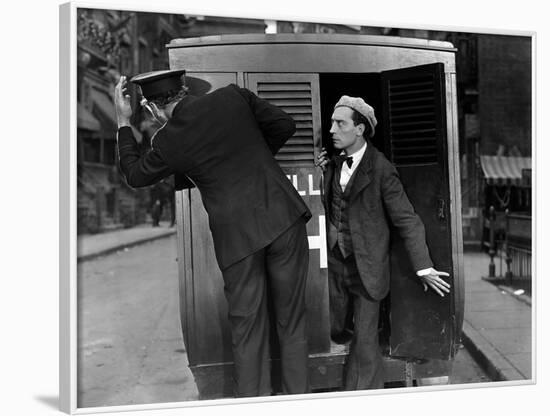 L'Operateur The Cameraman by EdwardSedgwick with Buster Keaton, 1928 Film muet --- Silent movie (b/-null-Framed Photo