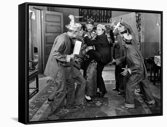 L'Operateur The Cameraman by EdwardSedgwick with Buster Keaton, 1928 Film muet --- Silent movie (b/-null-Framed Stretched Canvas