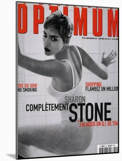 L'Optimum, December 1998-January 1999 - Sharon Stone-Herb Ritts Visages-Mounted Art Print