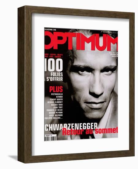 L'Optimum, December 2000-January 2000 - Arnold Schwarzenegger-John Stoddart-Framed Art Print